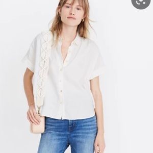 Madewell Linen Hilltop White Shirt - Size M